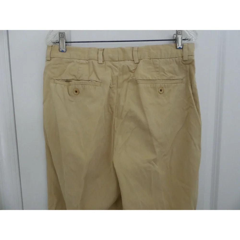 Tommy‎ Bahama Mens Beige Flat Front Slash Pocket Stretch Casual Straight Pant 32